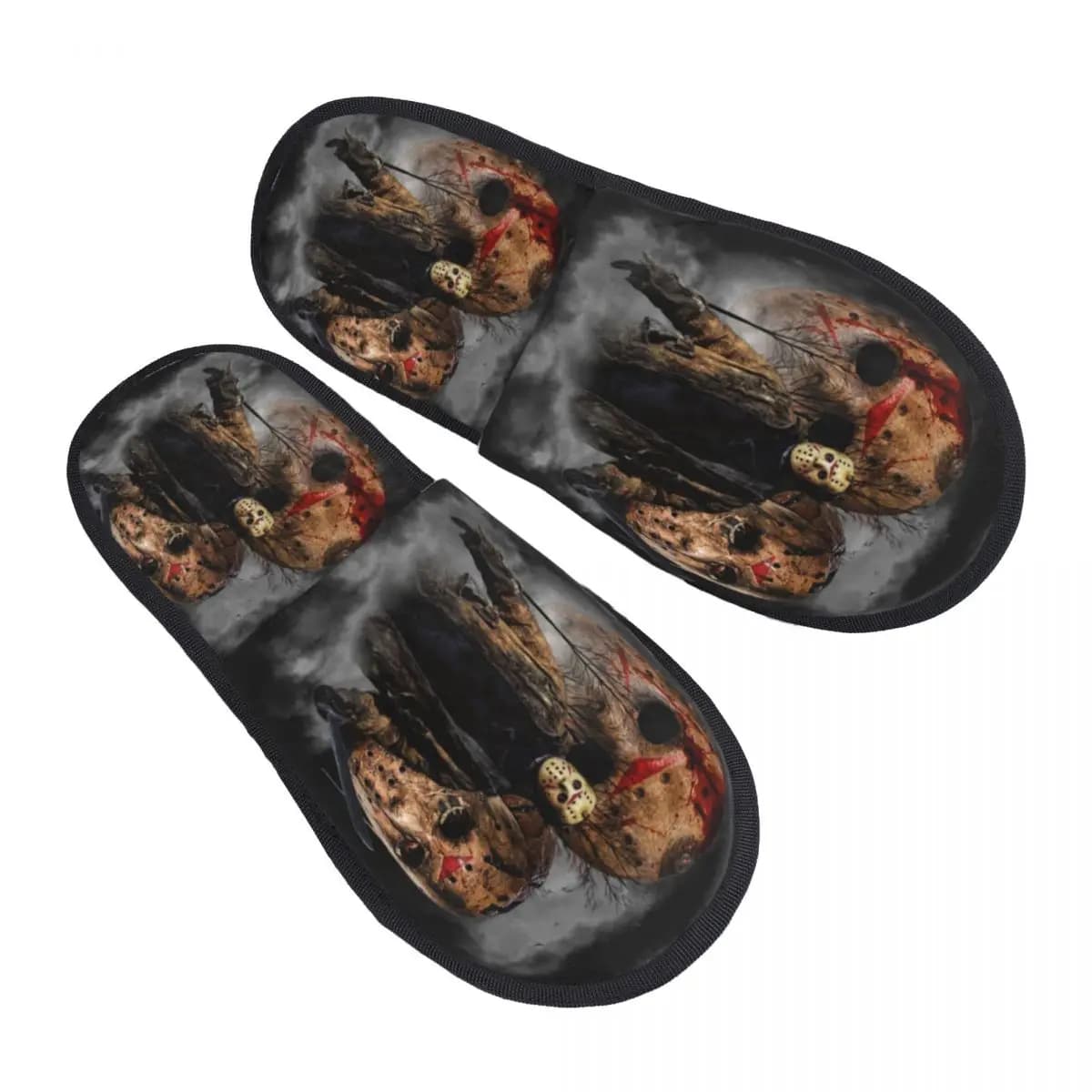 Personaggio del film horror personalizzato Killer Pantofole da casa in memory foam morbido Film di Halloween da donna Pantofola con suola antiscivolo calda e accogliente