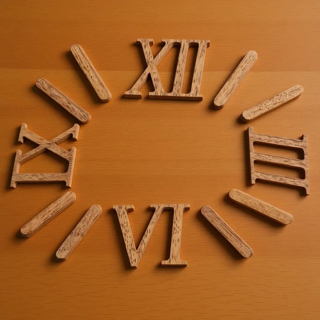 Set di Numeri Romani per Orologio da Parete, Kit di Ricambio Fai-da-Te per Riparazione Orologi Artigianali, Decorazione Moderna