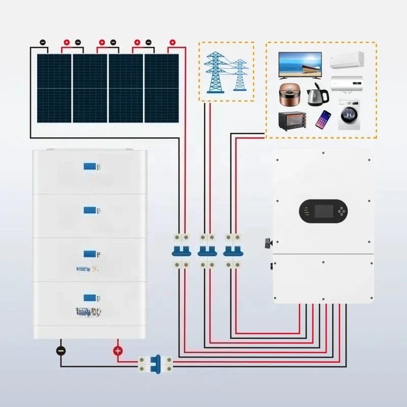 Pannelli solari con batteria e inverter Kit completo Sistema di energia solare ibrida per la casa