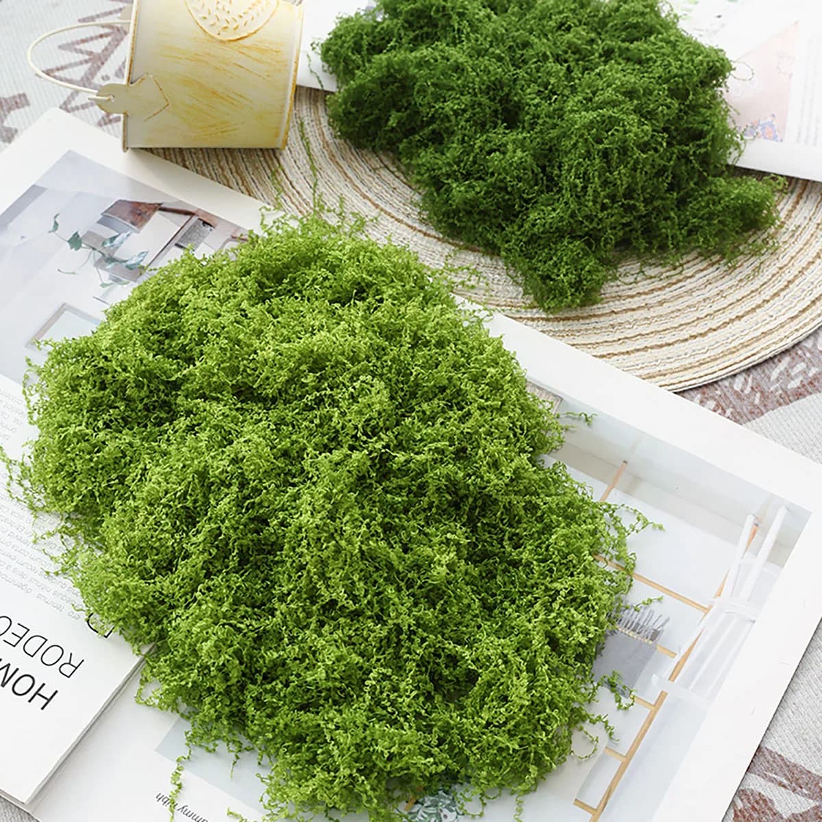 about 20g Artificial Green Plants Polyester Moss Grass Home Living Room Garden Decoration Mini Landscape Fake Flower DIY Crafts