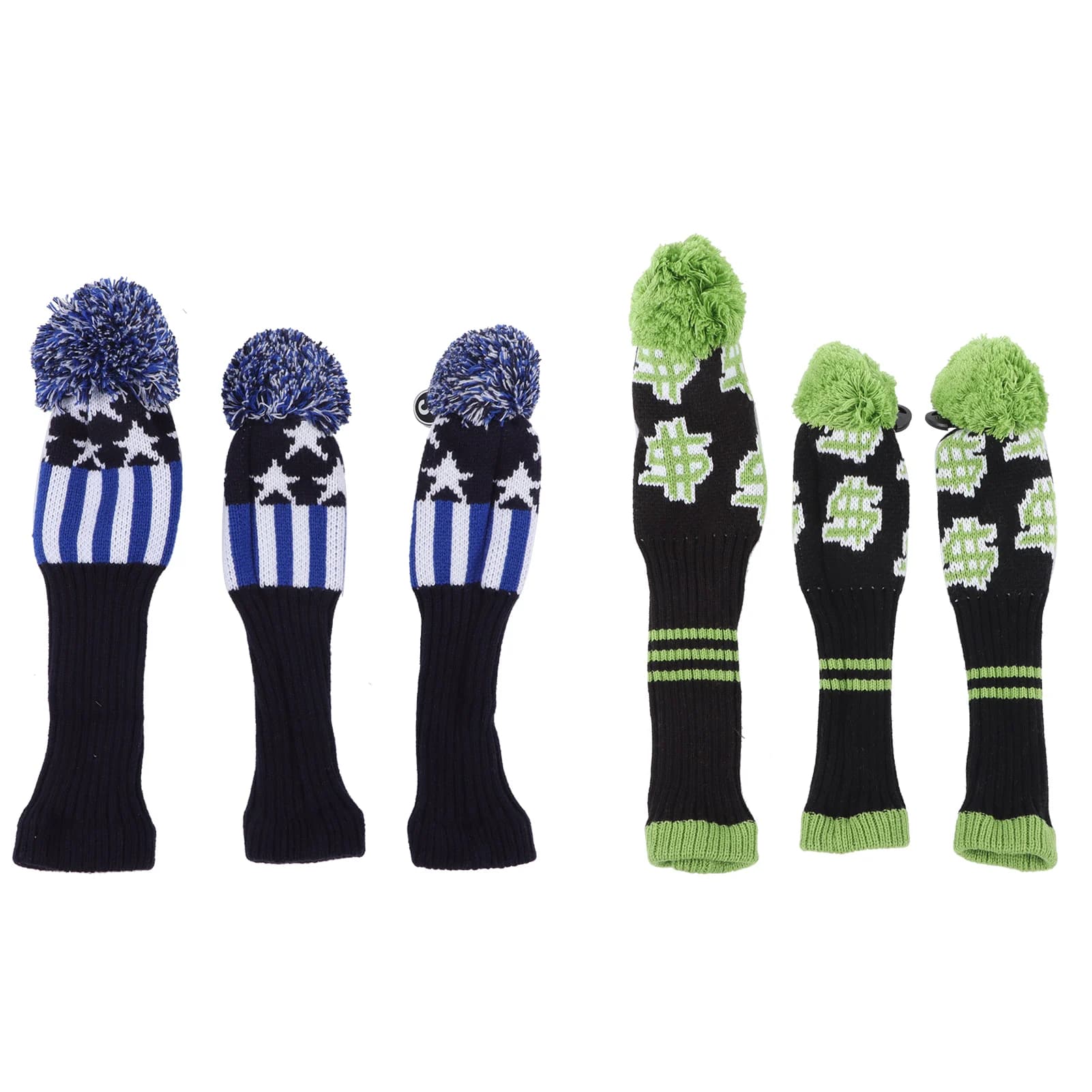 Woolen Yarn Knit Cover for Wooden Head No.1/3/5 3 Covers in 1 Set Knit Headcover of 3