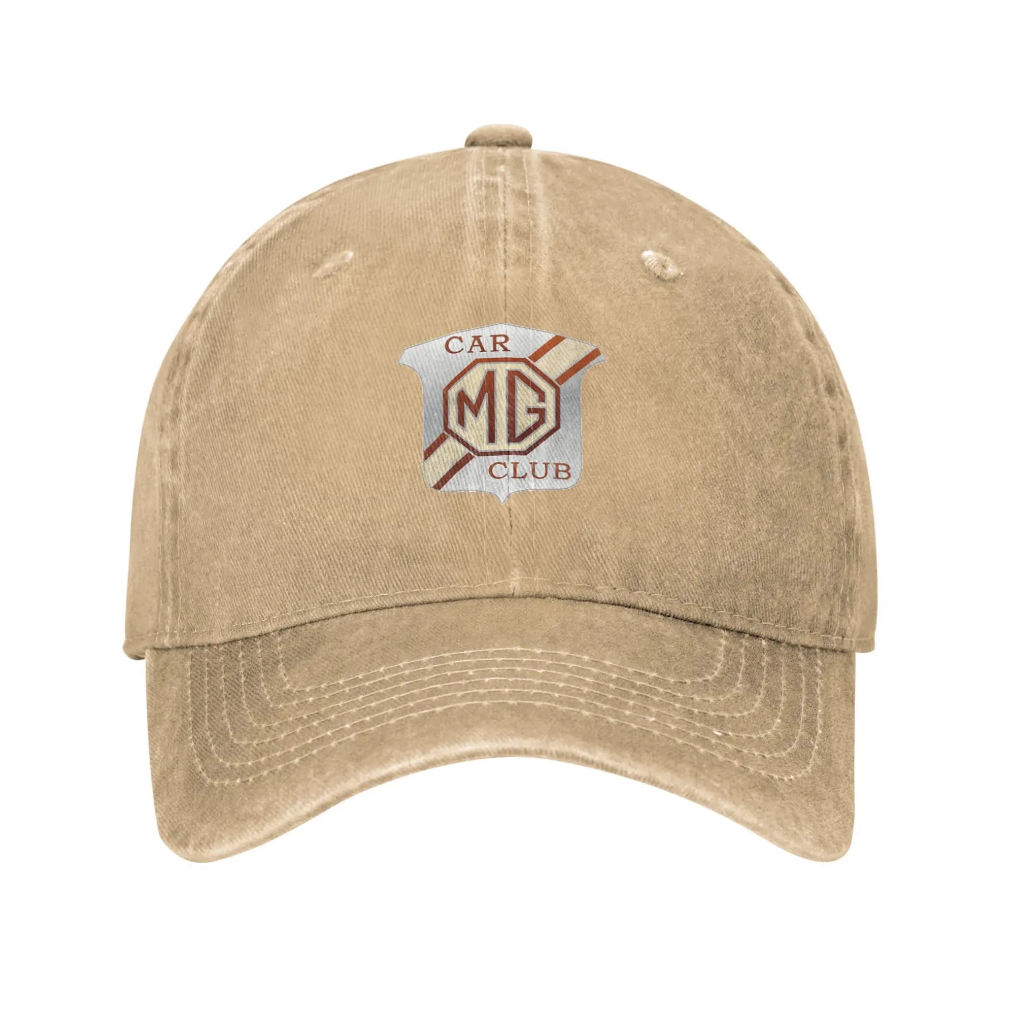 Cappellino con logo del club MG Car Club - Cappello da baseball vintage lavato con emblema ufficiale, leggero, adatto per i proprietari di MG, C