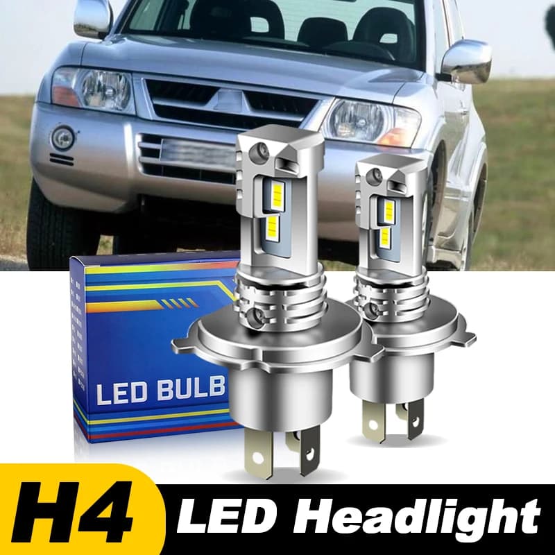 1/2 pezzi auto ha condotto la lampadina del faro H4 9003 per Mitsubishi Pajero Montero Shogun V60 NM NP NS 1999 -2006 fascio alto basso faro bianco