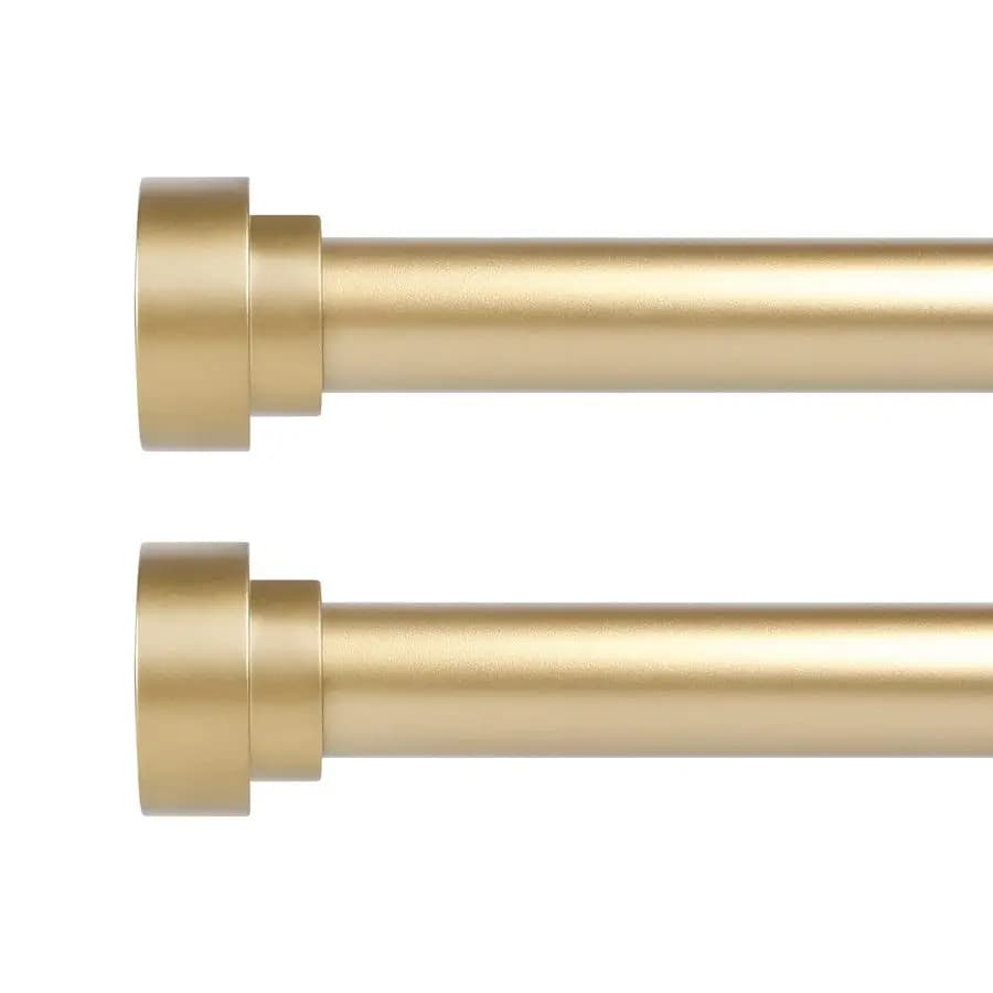Set of Auctions for Golden Curtains from 48 to 84 Inches (47 Feet), Tent Auctions Resistant 1 Inch Diameter, Adjustable Curtain Auction, Modern Decoration