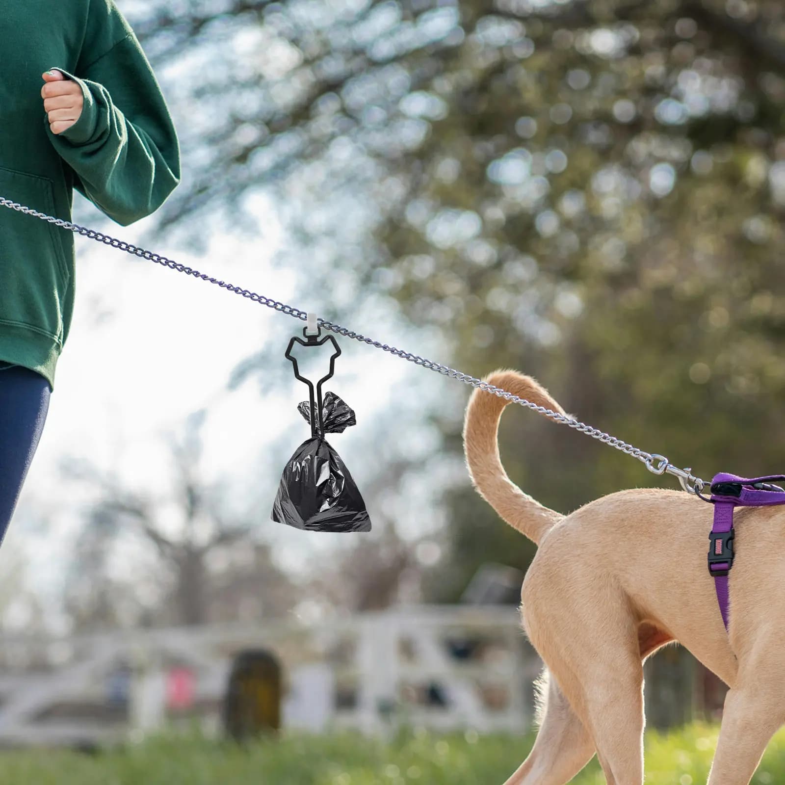 Poop Bags Dog Leash Holder Treat Pouch for Training Waste Holders Travel Dispenser Black