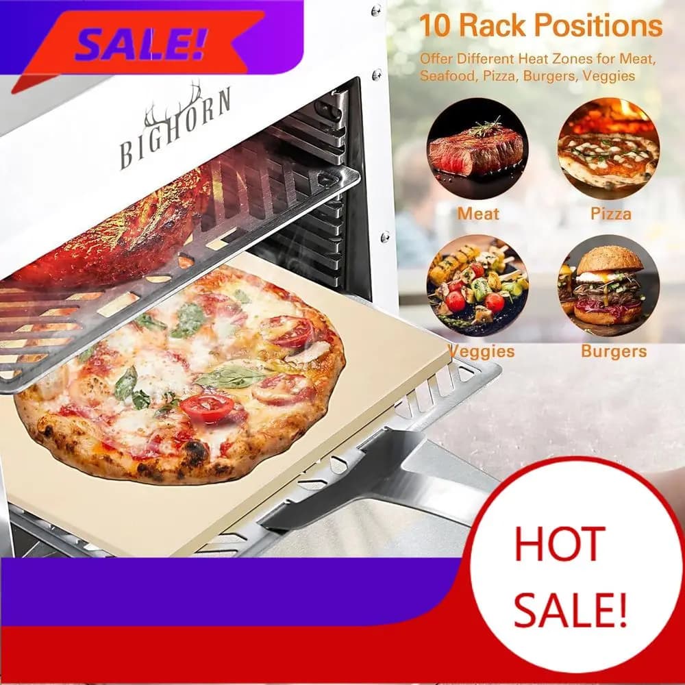 Popolare Portatile 1500 ° Griglia a Gas Propano con Infrarossi e Pietra per Pizza per Bistecche e Barbecue all'Aperto