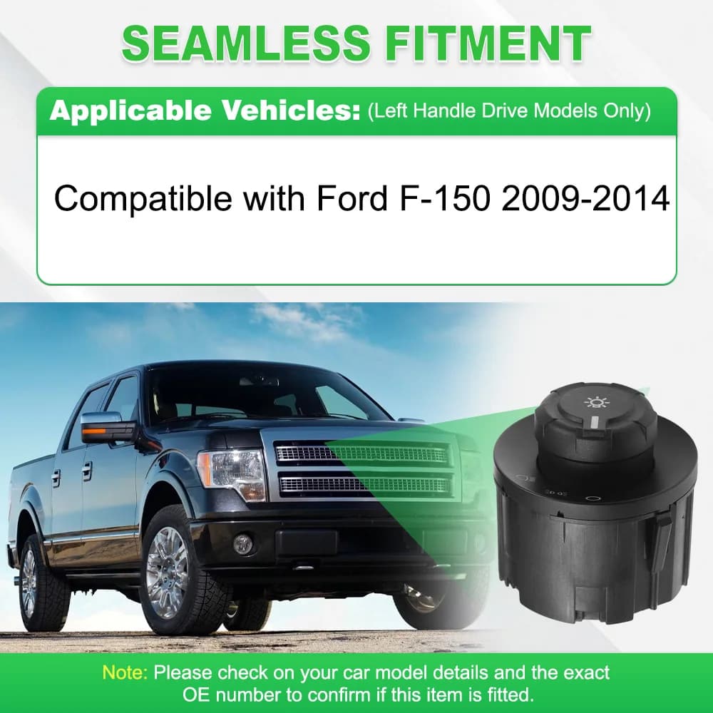 9L3Z11654AA, 1S11239, 9L3T11654AA Auto Headlight Control Switch for Ford F-150 2009 2010 2012 2013 2014