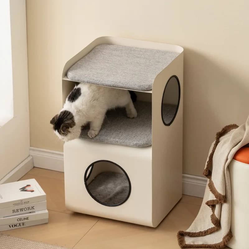 Cuccia per Gatti Multifunzione per Tutte le Stagioni, Lavabile, Funziona Anche Come Tavolino per Gatti e Cani