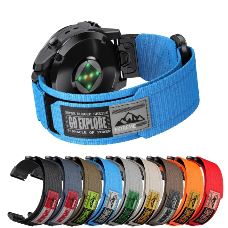 Cinturino in nylon Quick Fit da 22mm 26mm per Garmin Fenix 7X 8 7 Pro Fenix 6X 6 5X 5Plus Tactix 7 Forerunner 965 955 Enduro 3 2 Loop Band