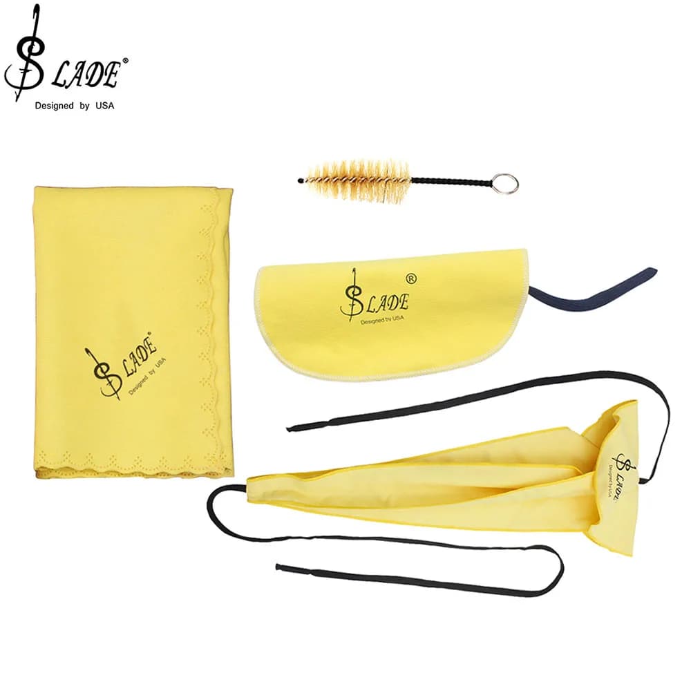 Saxophone Cleaning Kit Care Repair Tools Cleaning Cloths + Mouthpiece Brush Parts Woodwind Instrument Accessories