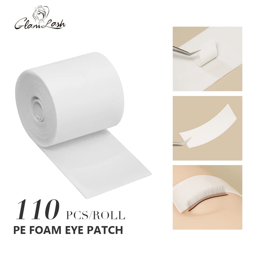 GLAMLASH 110 pezzi/rotolo ciglia nastri in schiuma PE innesto ciglia finte benda per gli occhi facile da rimuovere adesivi a nastro sotto i cuscinetti per gli occhi trucco