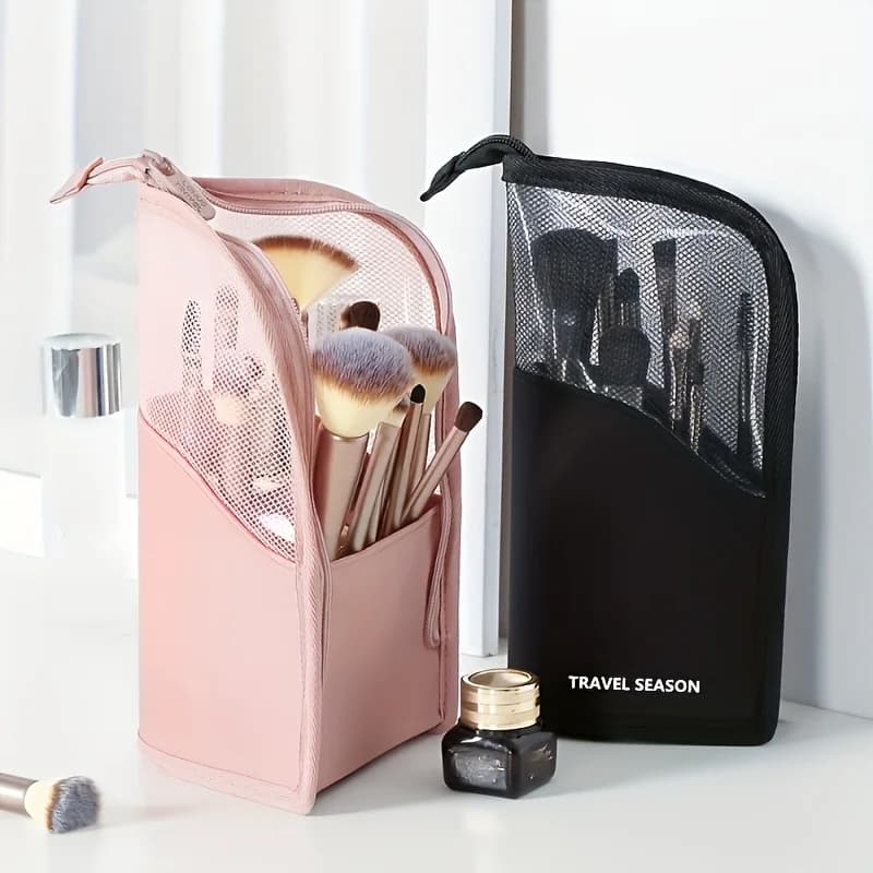 Un astuccio verticale spazioso per matite per sopracciglia, una borsa organizer portatile per il trucco, perfetto per le donne - Facile da usare e trasportare.