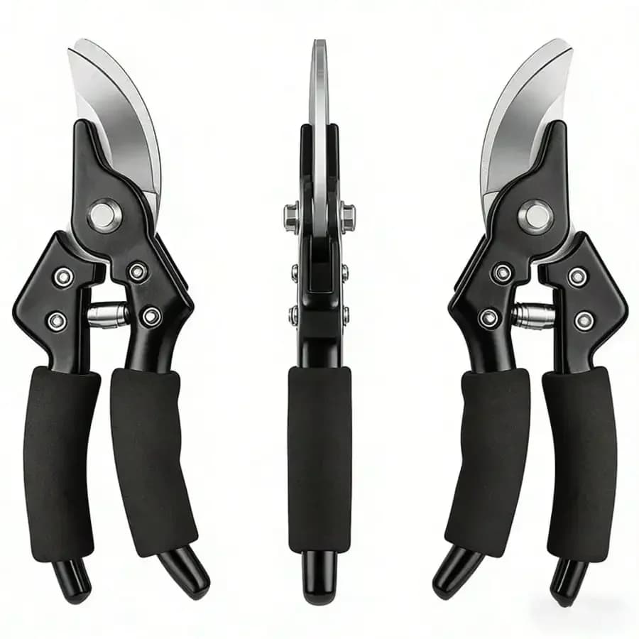 2026 1pc Professional Garden Pruning Shears With Comfort Sponge Grip, Heavy Duty Carbon Steel Gardening Scissors, Sharp Bypass Pruners For Trimming Branches, Flowers & Plants, Ergonomic Hand Pruning Tool For Yard Work, Durable Tree Trimmer Secateurs, Esse