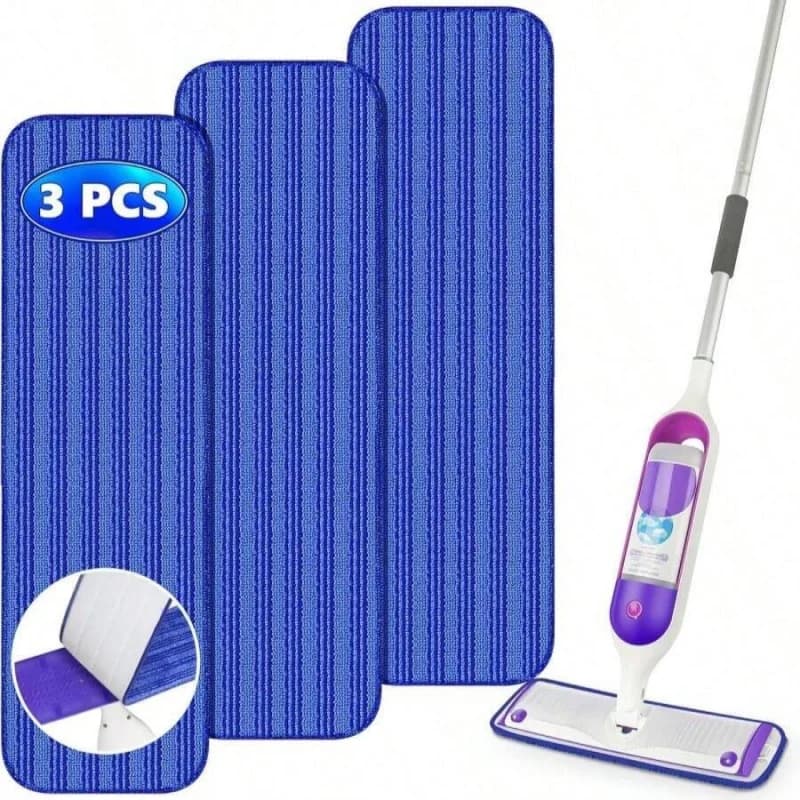 Reusable Mop Pads Compatible With PowerMop Washable Reusable Floor Mopping Refills, 6 Pack