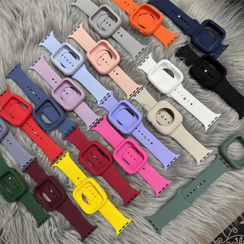 Silicone Case for Apple Watch 11-10 46mm 42/38/40/44/41/45mm Accessories Cover for iWatch Series 9 8 7 6 5 4 SE