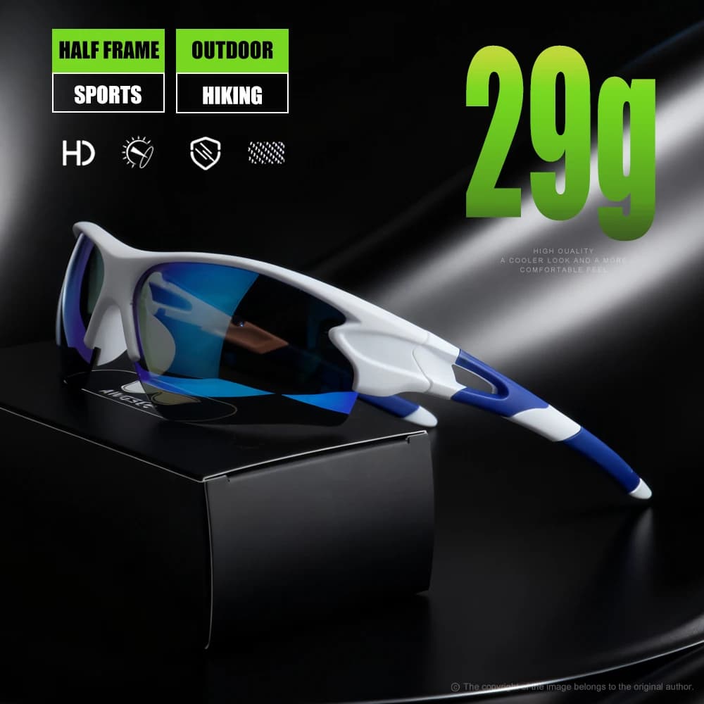 Occhiali da Sole Sportivi Polarizzati Avvolgenti con Protezione UV400 per Ciclismo, Guida, Pesca, Corsa, Viaggi, Unisex, Uomo e Donna