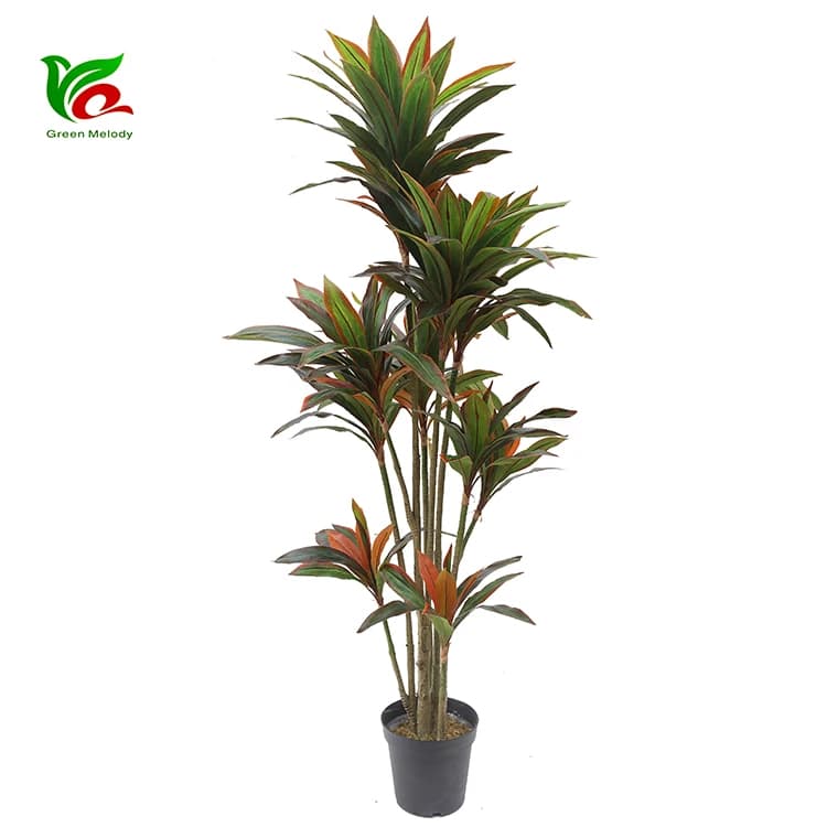 Pianta Artificiale Bonsai da Giardino, Agavaceae Tropicale, Dracaena Artificiale per Decorazione Casa