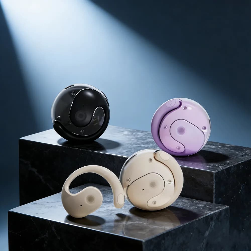Auricolari wireless Bluetooth 5.3 con chiamata vocale HD, riduzione del rumore, auricolari portatili con microfono per tutti gli smartphone