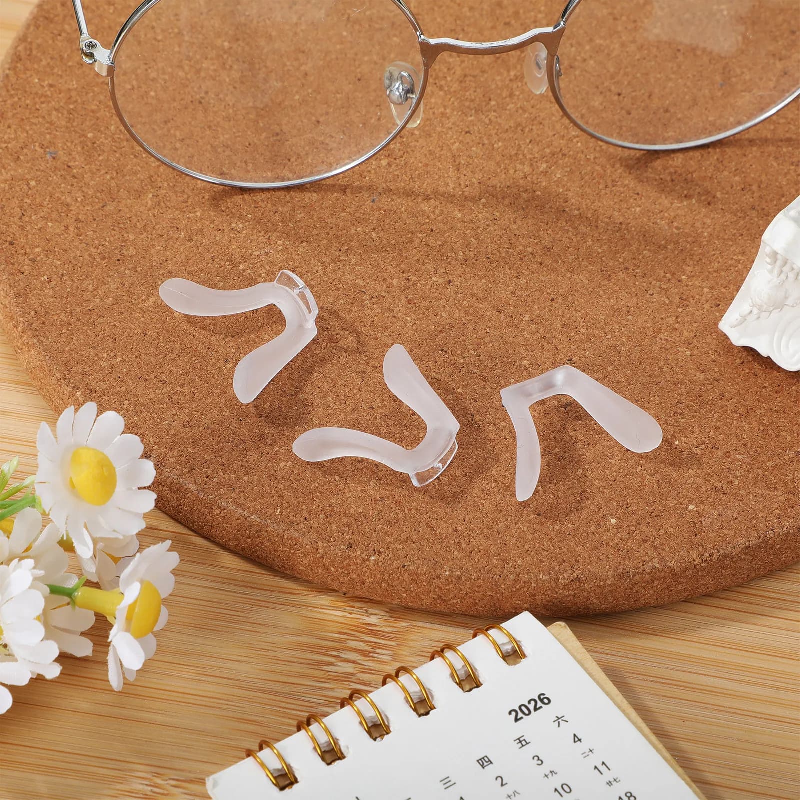 3Pcs -Grade Silicone Nose Pads for Eyeglasses Sunglasses Non-Slip Comfortable Long-Use Nose Support Replacement Set