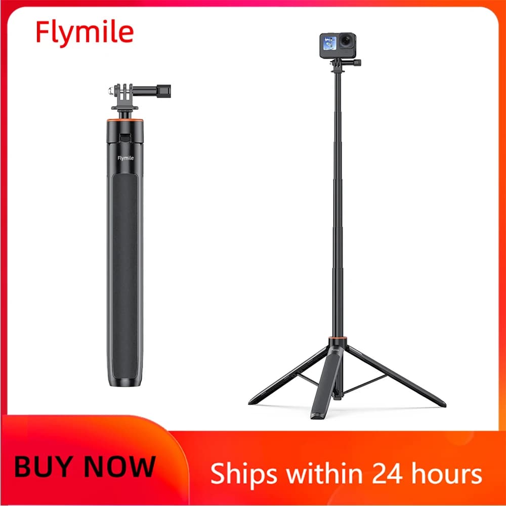 Treppiede per selfie stick da 1,38 M per DJI Action 5 Pro/OSMO NANO/Pocket 3/Gopro/Insta360/DSlR Supporto per estensione regolabile per telefono con fotocamera