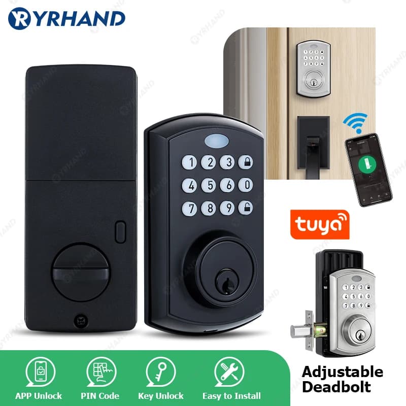 YRHAND Security Fechadura eletrica impermeabile NFC card biometrico catenaccio Keyless Auto Lock senza maniglia Tuya Smart Lock