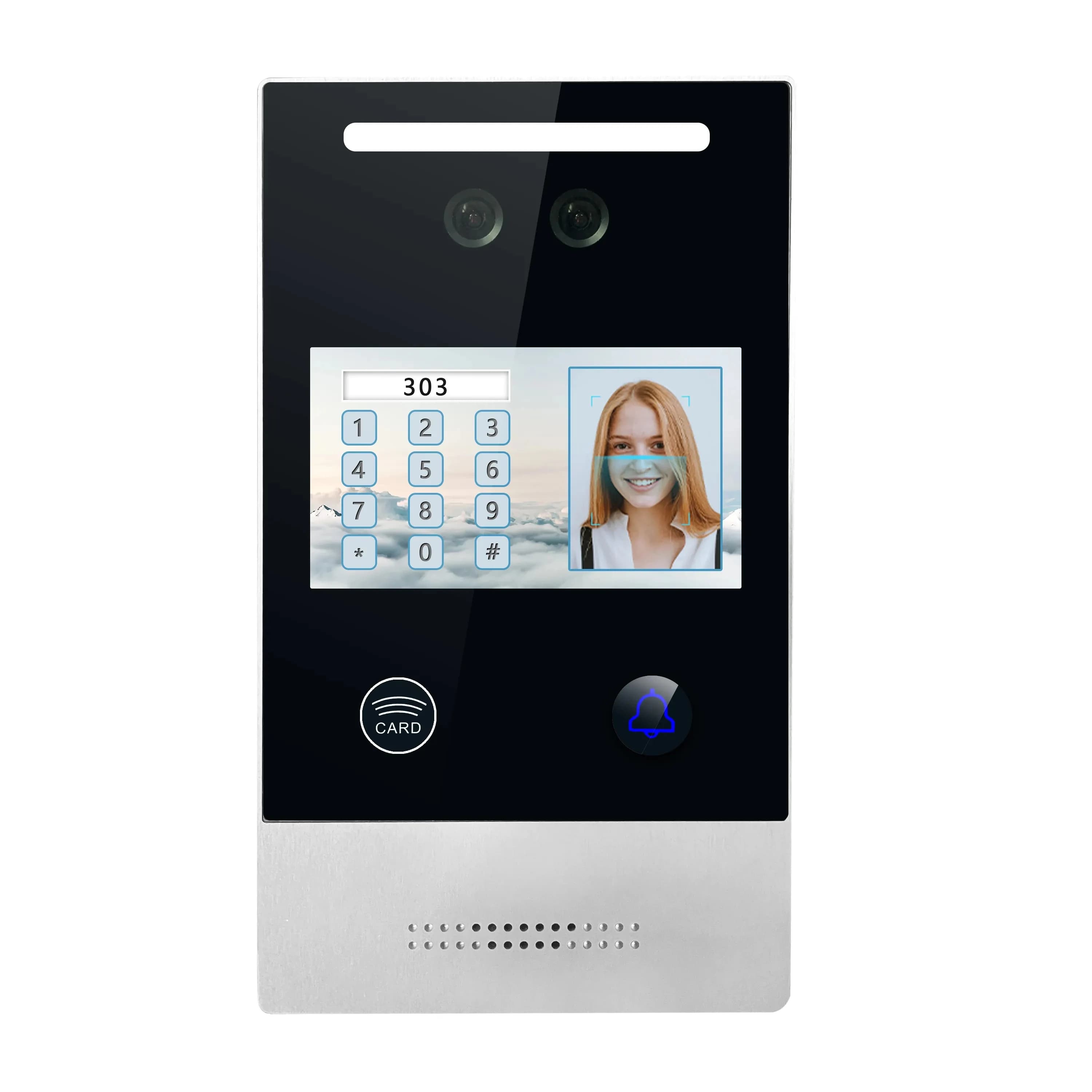 Tianlai Zigbee Videocitofono HD da 4,3 pollici con campanello domestico Sistema citofonico per hotel