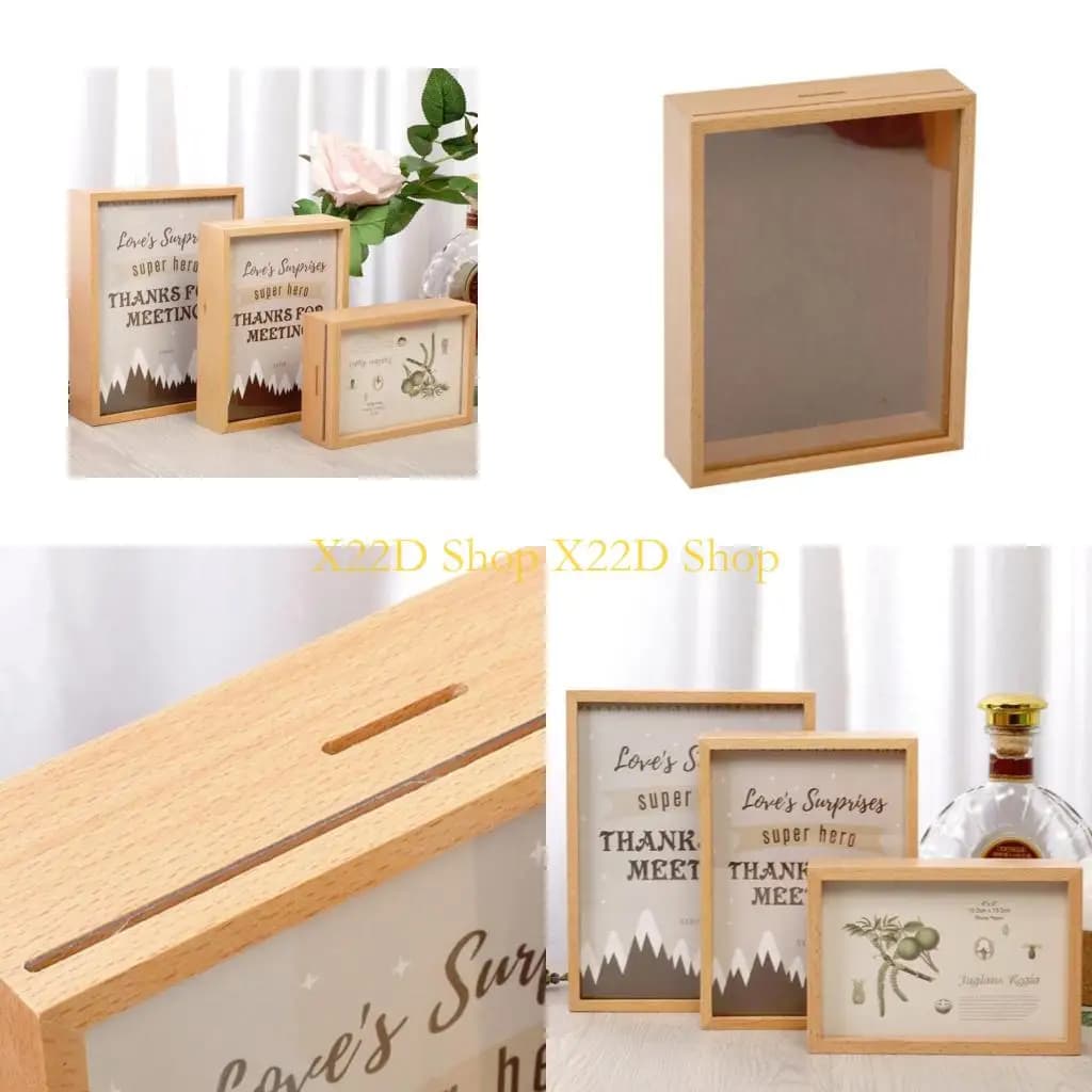 X22D Photo Frame Piggy Money Coin Children Picture Frame Money for Cas