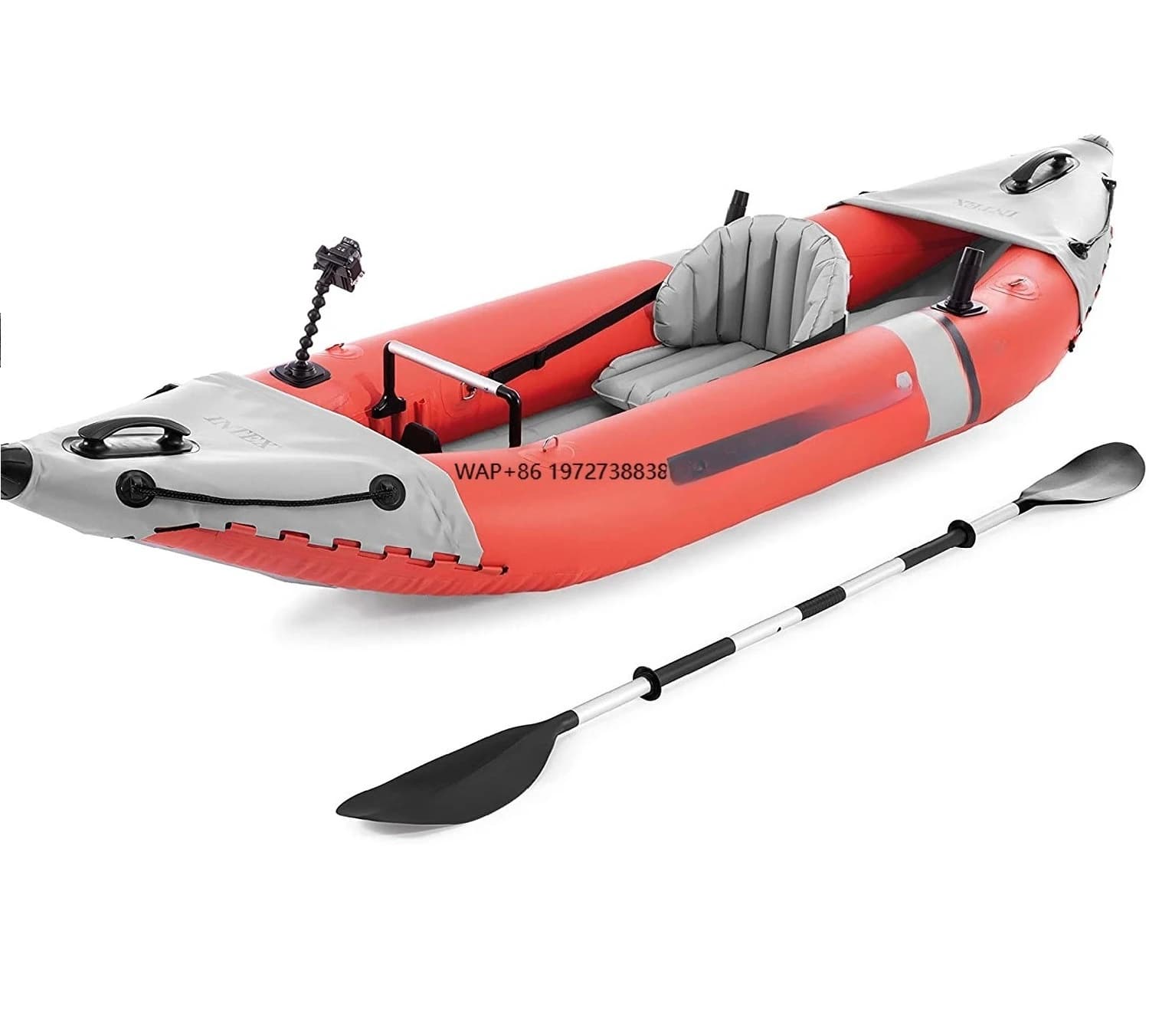 68303 Excursion Pro K1 Gonfiabile Barca da pesca Kayak singolo con supporti per canne da pesca Sport acquatici all'aperto PVC Ce per adulti