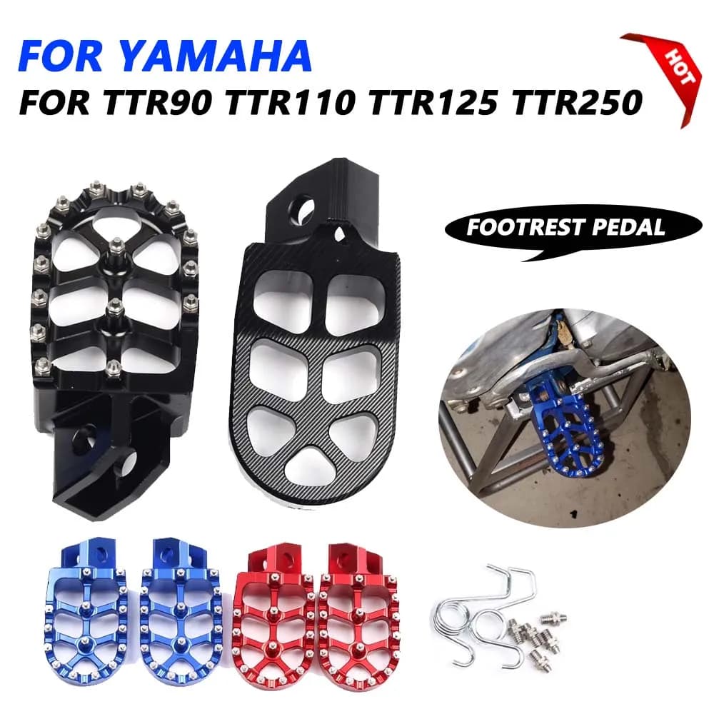 Per YAMAHA TTR90 TT-R90 TTR110 TT-R110 TTR125 TTR250 accessori moto pedane pedane poggiapiedi pedali pedane poggiapiedi