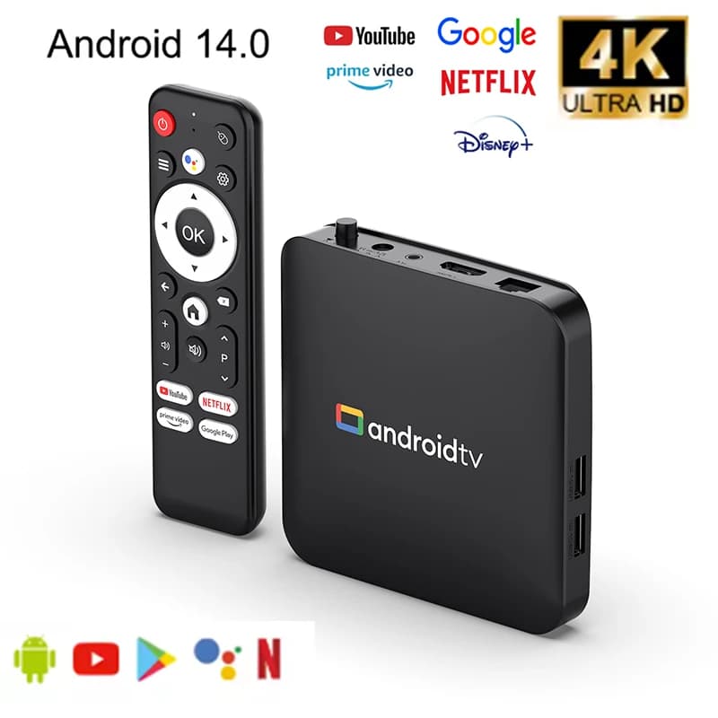 H96 MAX S905L3 Set-top Box Android 14.0 4K BT 2GB 16GB 8GB Home Android Smart TV Box Google Voice Remote Media Player