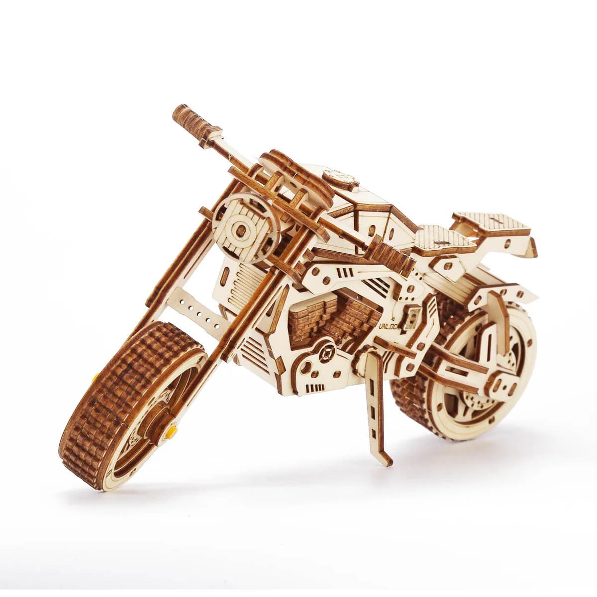 Puzzle 3D in legno a forma di moto, giocattolo per bambini e adulti, modelli da assemblare, kit fai da te per costruire un modello di moto fuoristrada per decorare la scrivania