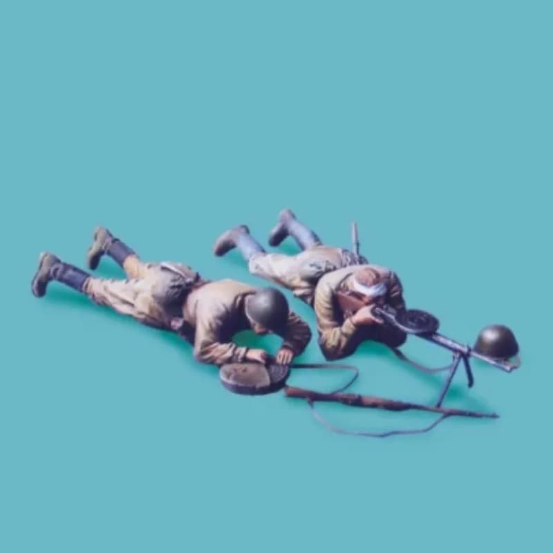 Kit modello figura in resina in scala 1/35 mitragliatrice sovietica Degtyarev (staldeg, estate 1942) non assemblato non verniciato spedizione gratuita
