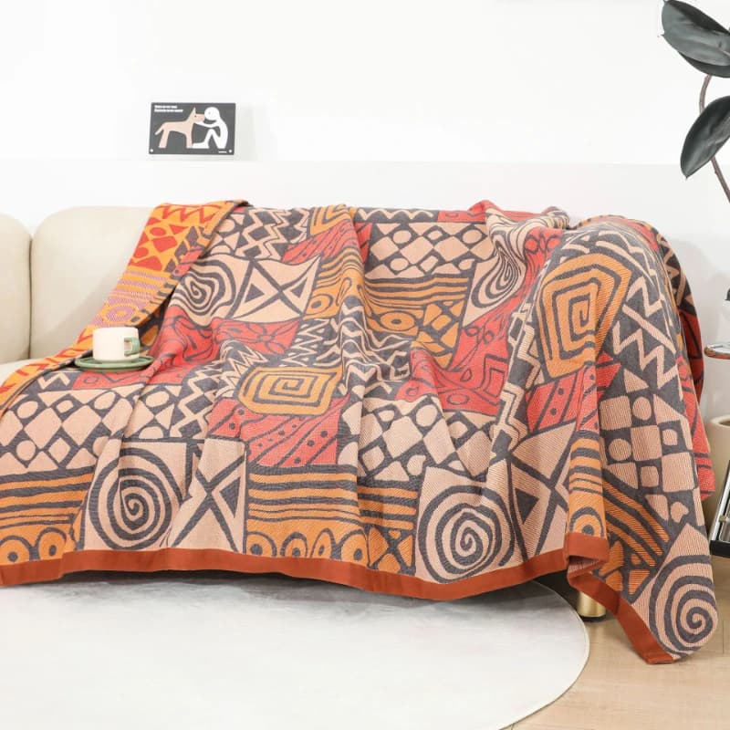 Coperta da tiro in garza di cotone 100%: copridivano e copriletto multiuso, protezione per divano antiscivolo, morbida coperta traspirante per letto