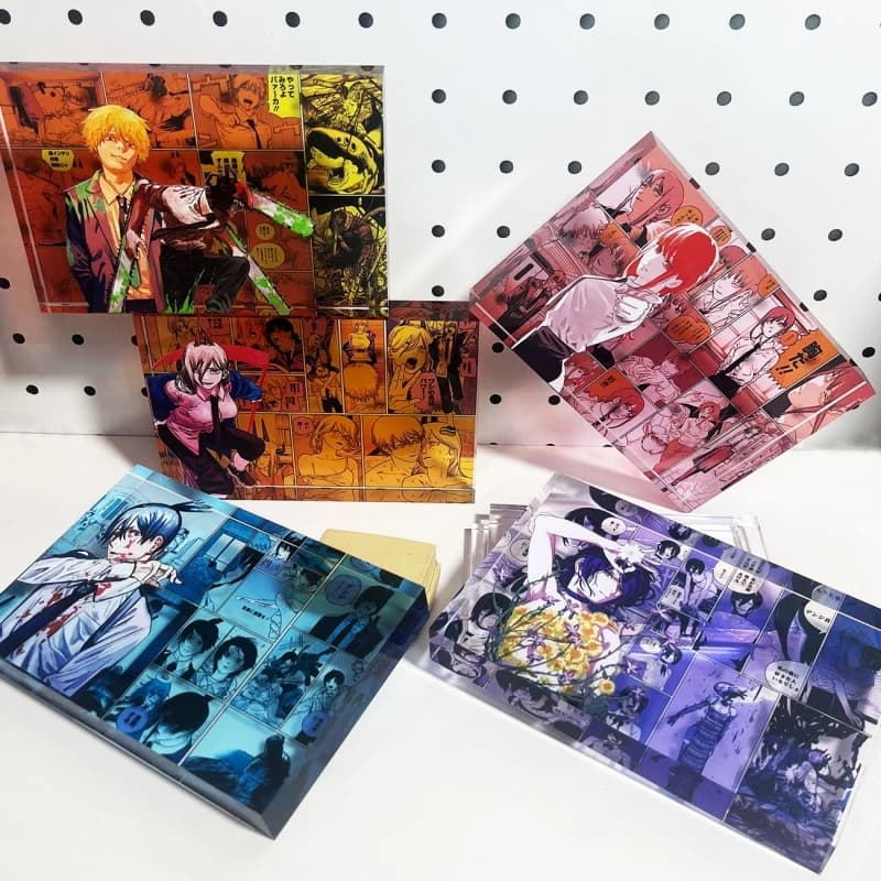 Chainsaw Man Acrylic Block Desktop Ornament Denji Makima Power Hayakawa Aki Reze Himeno Anime Collection Decor For Anime Fans