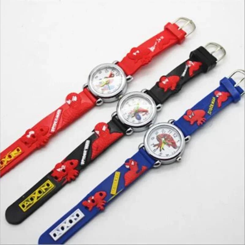 Warm Sale Fashion Spiderman Watches Kids watch Sympathetic Cartoon Kids watch Cool 3d Rubber Quartz watch Relogio Time Gift watch