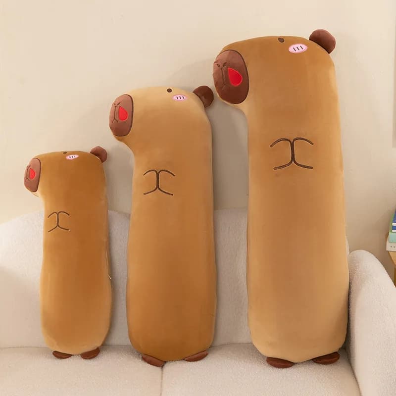 65/85/105cm Kawaii Capybara Plush Long Pillow Toys Sleeping Pillow Soft Cartoon Stuffed Animal Capibala Dolls Kids Children Gift