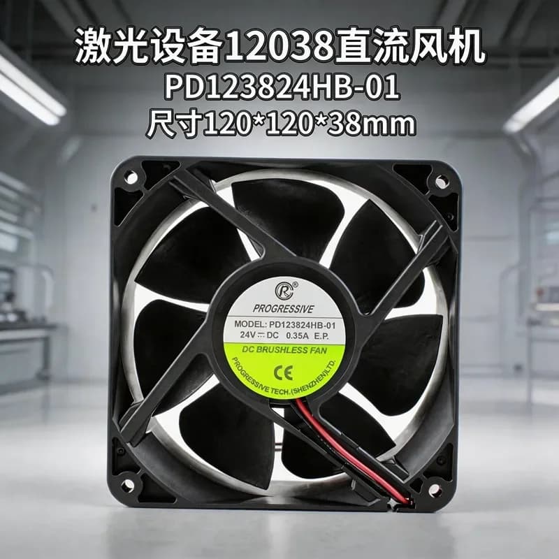 12038 DC Fan DC24V Ball Bearing PD123824HB-01 for Laser Printing Equipment