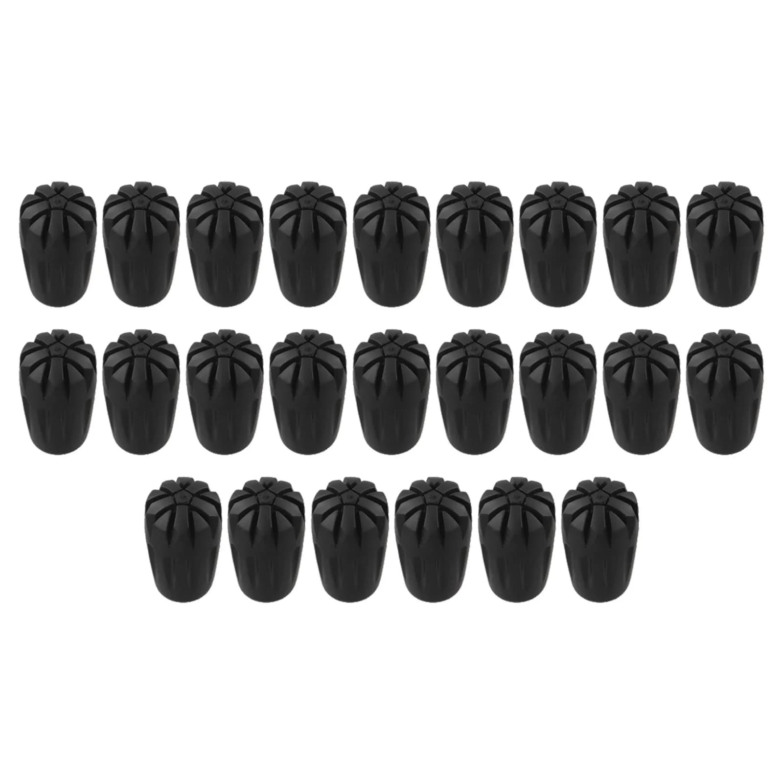 24PCS trekking pole nonslip rubber covers camping pole accessories hiking pole tip protectors plastic replacement set