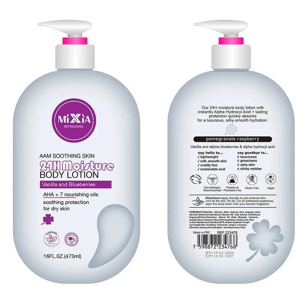 Crema corpo al collagene niacinamide con idratante AHA per formula schiarente e fragranza idratante a lunga durata