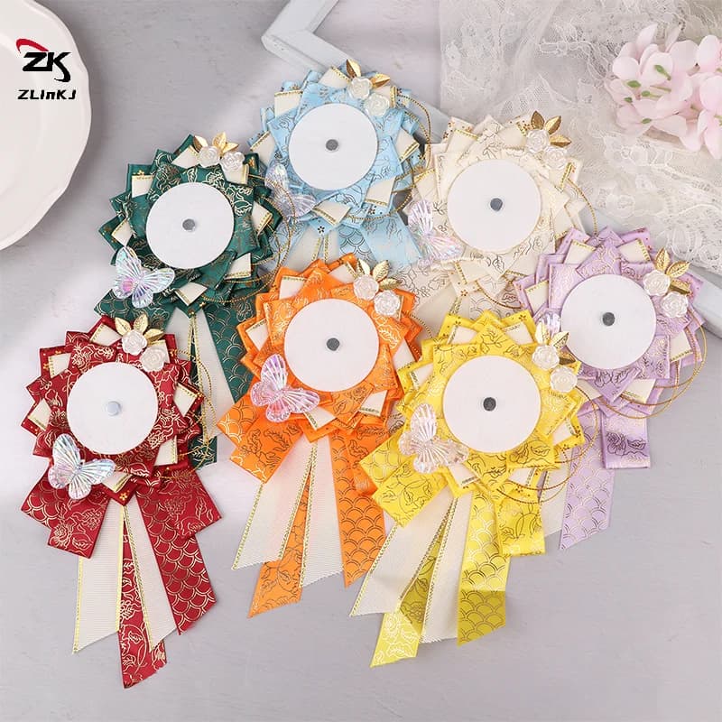 Nastro di moda Cosplay Ita Borse Protezione rosetta Fiore Pin Holder adatto a badge da 55-75mm Accessori baseray Itabag Decor