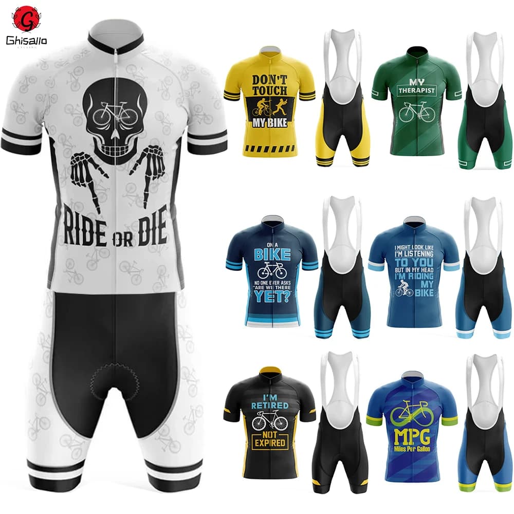 21 New Style 13 Cycling Jersey Set tuta da bicicletta Bike Summer Sleeve uomo pantaloncini con bretelle abbigliamento Por Team Men Bike 20D Gel Pad Lasting
