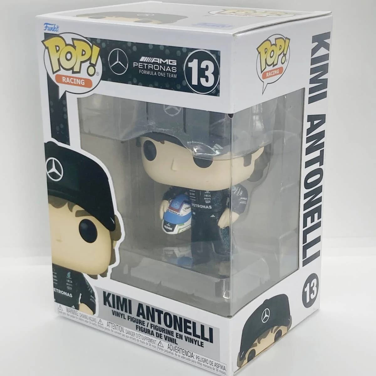 Funko Pop! Figurina in Vinile di Kimi Antonelli della Mercedes-AMG Petronas # 13 Statue Ufficiali in Edizione Limitata, Giocattoli da Collezione per Fan, Regalo