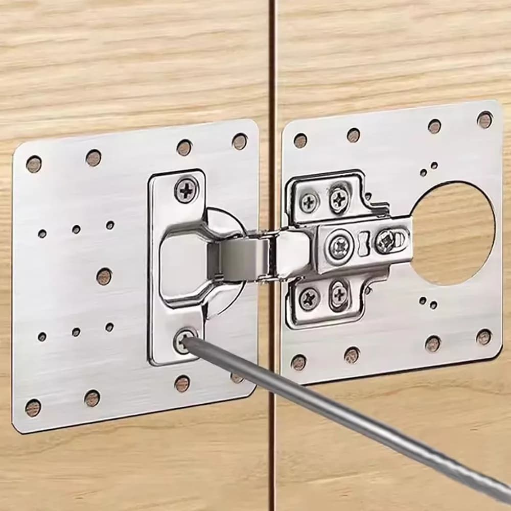 4/10 Pezzi Cerniere Nascoste in Acciaio Inox con Viti, Ammortizzatori per Chiusura Silenziosa e Morbida per Ante di Armadi