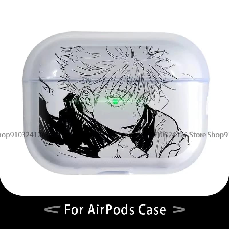 NUOVA Custodia Trasparente Semplice e Cool per Auricolari Anime, Compatibile con AirPods 4, 3, 1, 2 Gen, Custodia Protettiva per AirPods Pro 3, Cover Pro