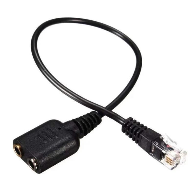 3pcs Headset Audio Cable Dual 3.5mm To RJ9 Plug Adapter Headphone Converter For Smart PC Phone