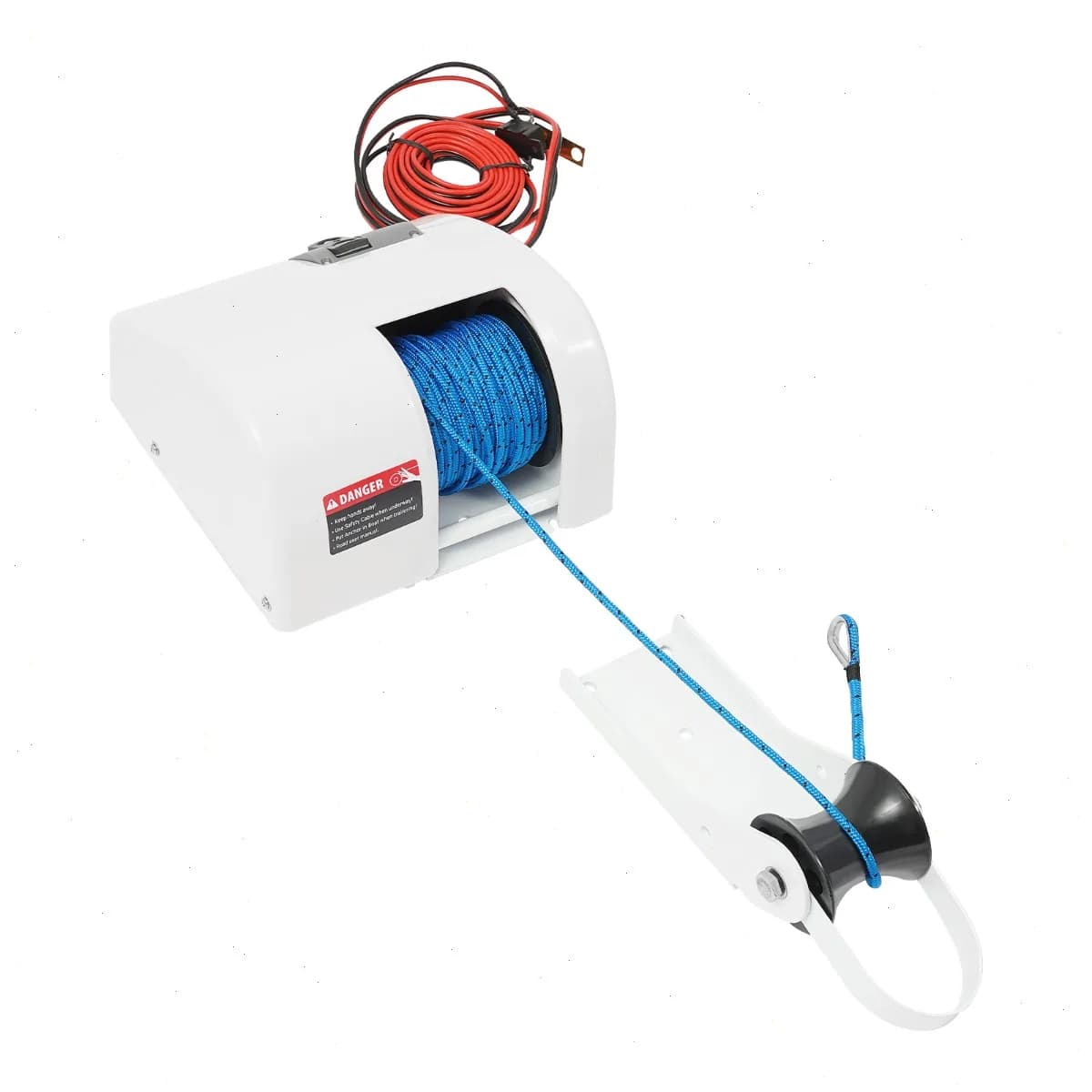Verricello Elettrico per Ancora 25 libbre, Verricello Marino con Telecomando per Barche e Yacht, Sistema di Verricello in Plastica Galvanizzata Resistente alla Corrosione