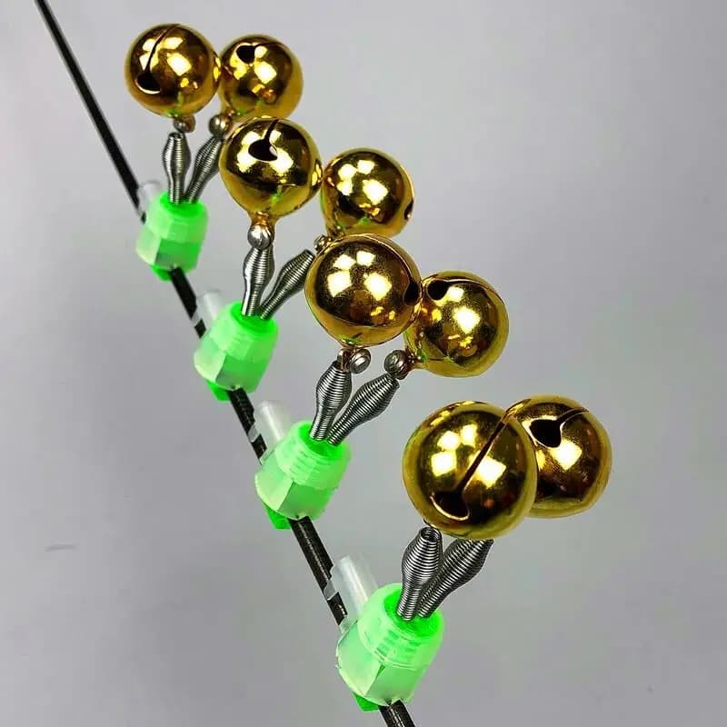 Campanello in rame grande per pesca, allarme per canna da pesca, luce notturna per pesca, allarme per pesca notturna, campanello a spirale in rame per canna da mare, attrezzatura da pesca