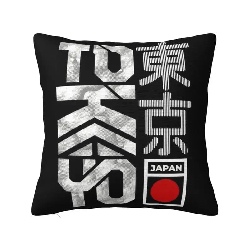 Japanese style custom pillow case Tokyo Decoration Federa for square pillow Federa for sofa