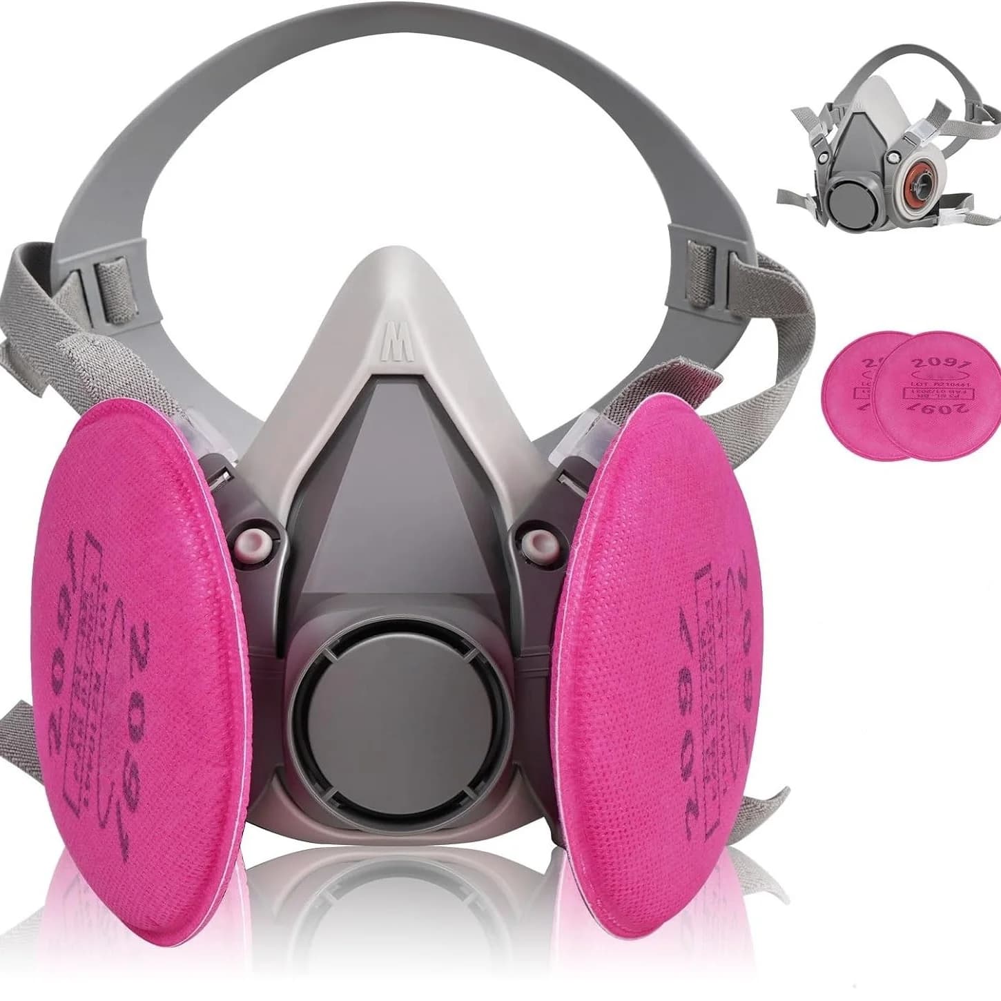 Combination of respirators for dustproof gas mask 6200 603 2091 501 5N11 particle filters Safety work Industrial work Spray paint