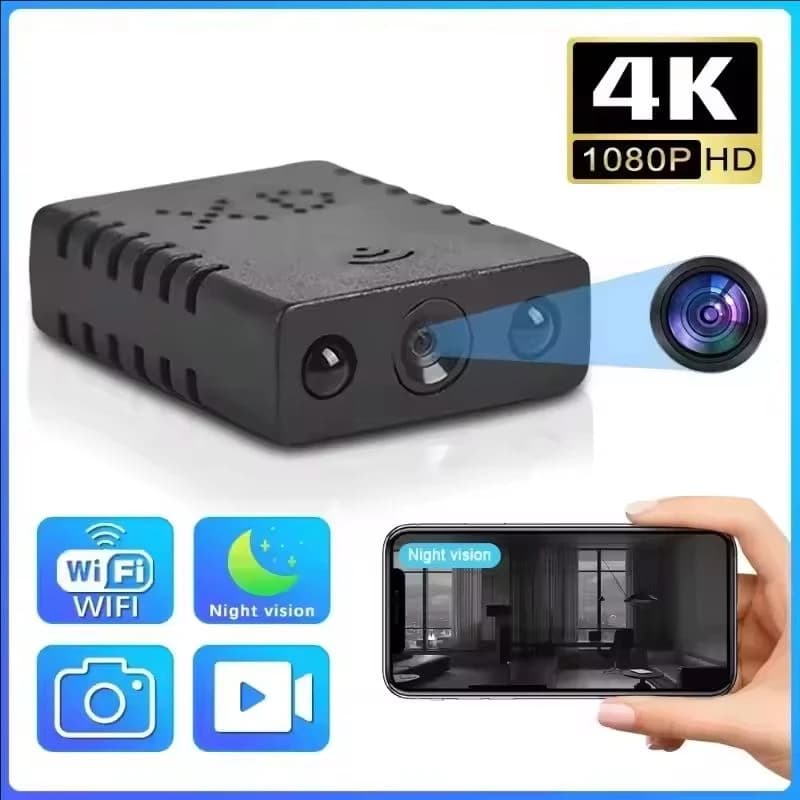 Telecamera WiFi Mini HD 1080P XD, Telecamera IP Antifurto per Interni, Sicurezza Domestica Intelligente con Video, Audio e App in Tempo Reale